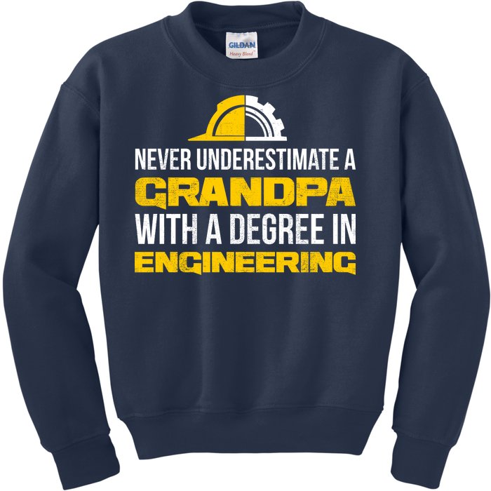 Engineer Grandpa  Kids Sweatshirt