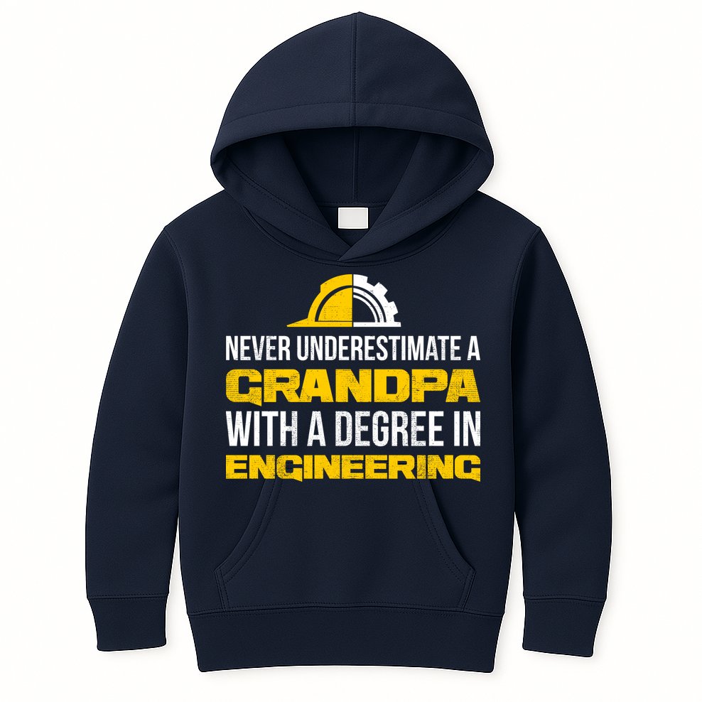 Engineer Grandpa  Kids Hoodie