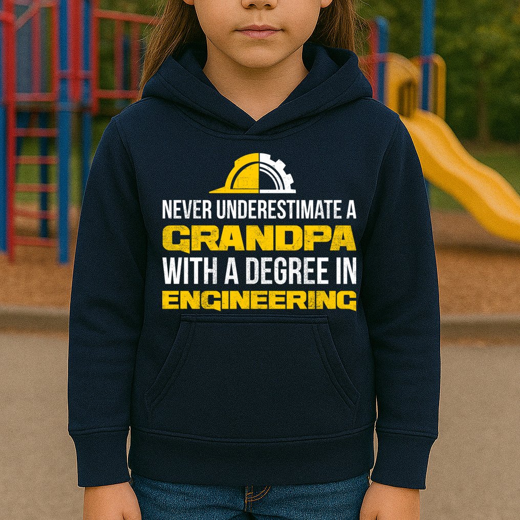Engineer Grandpa  Kids Hoodie