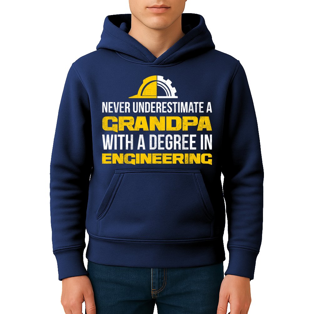 Engineer Grandpa  Kids Hoodie