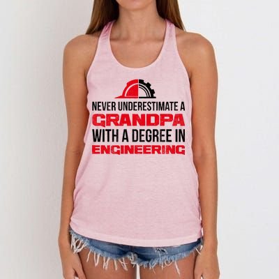 Engineer Grandpa  Women's Knotted Racerback Tank