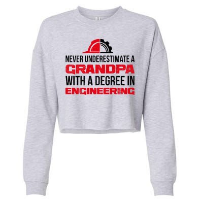 Engineer Grandpa  Cropped Pullover Crew