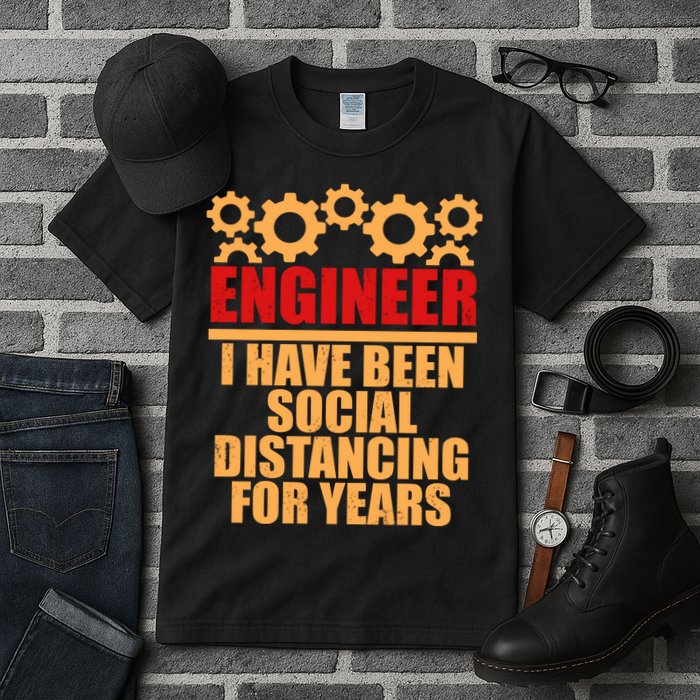 Engineer I Have Been Social Distancing For Years Tall T-Shirt