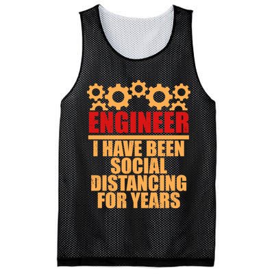 Engineer I Have Been Social Distancing For Years Mesh Reversible Basketball Jersey Tank