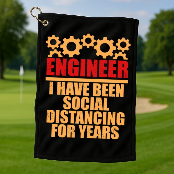 Engineer I Have Been Social Distancing For Years Golf Towel