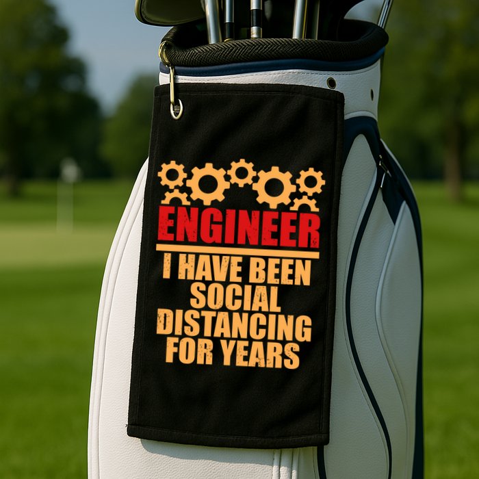 Engineer I Have Been Social Distancing For Years Golf Towel