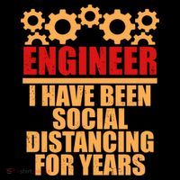 Engineer I Have Been Social Distancing For Years Short Acrylic Beanie