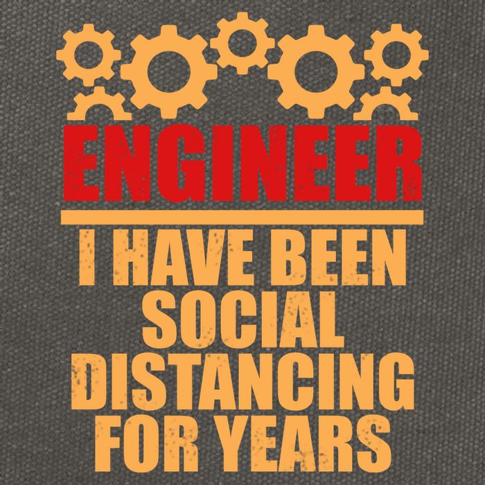 Engineer I Have Been Social Distancing For Years Cotton Canvas Backpack