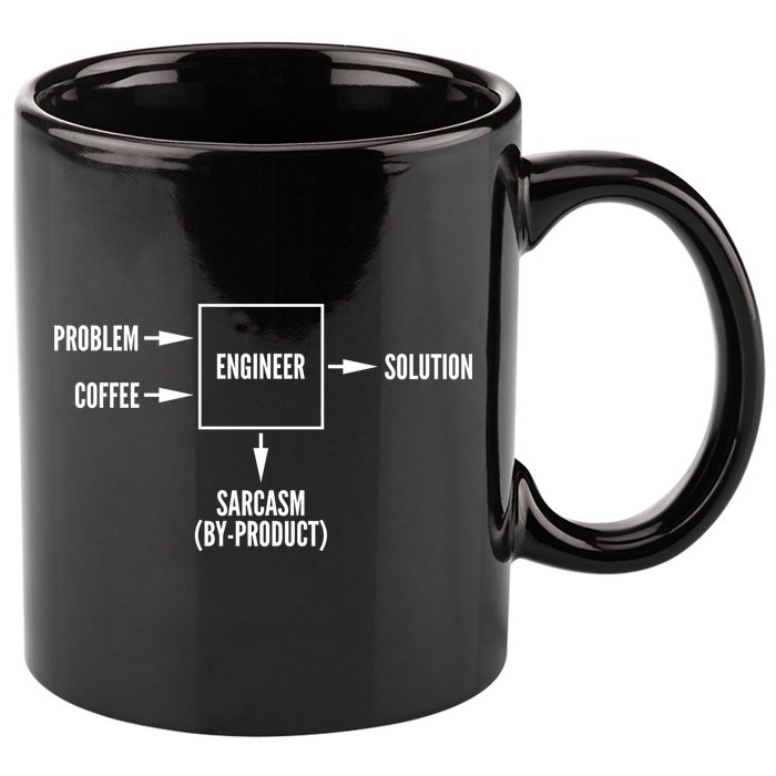 Engineer Sarcasm Diagram 11oz C Handle Ceramic Mug