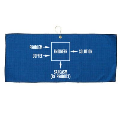 Engineer Sarcasm Diagram Large Microfiber Waffle Golf Towel