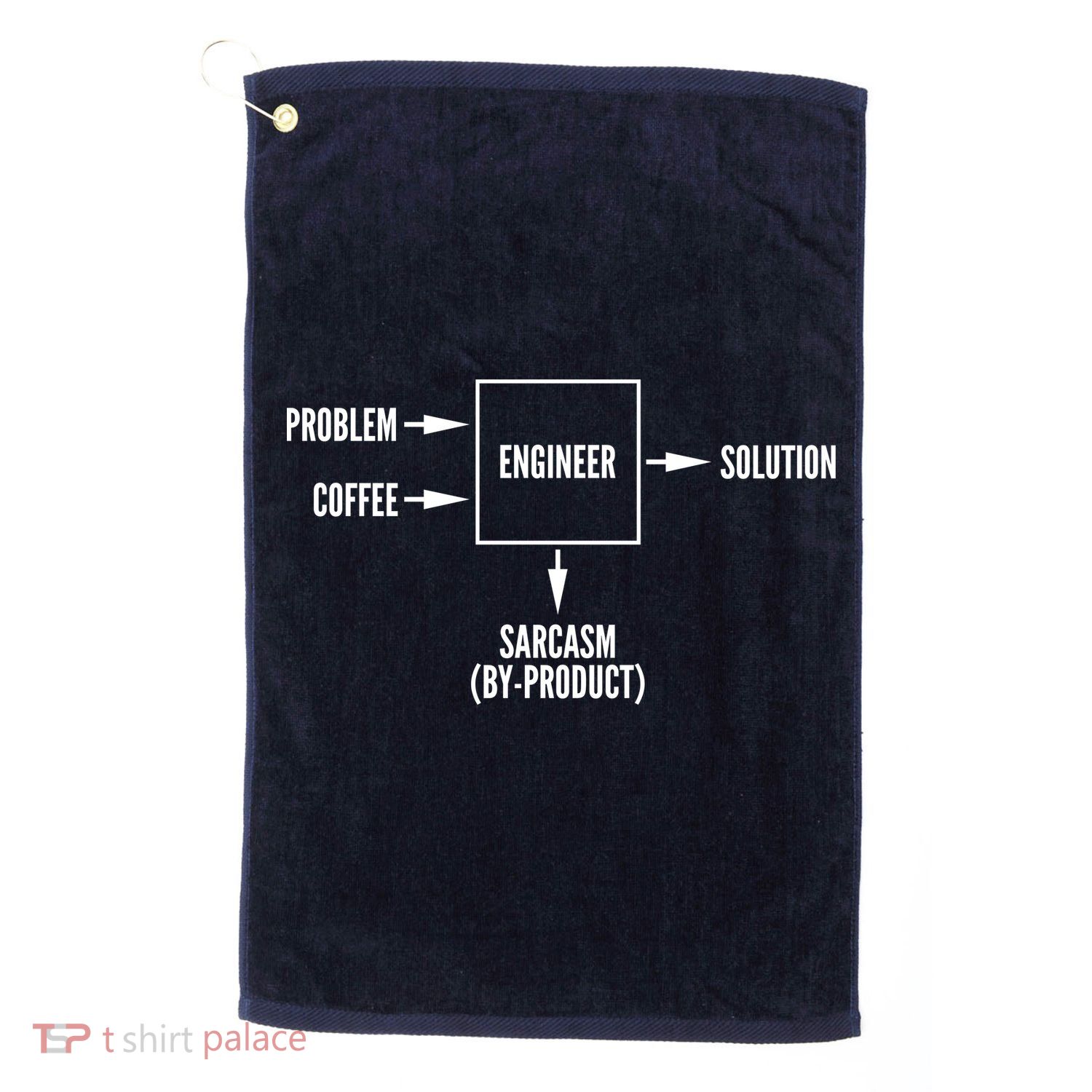 Engineer Sarcasm Diagram Golf Towel