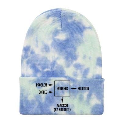 Engineer Sarcasm Diagram Tie Dye 12in Knit Beanie