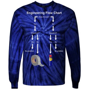 Engineering Flow Chart Tie-Dye Long Sleeve Shirt