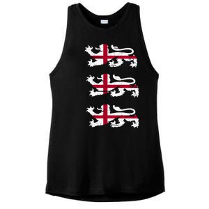 England Euro 21 English Lions Soccer Fan Flag Ladies PosiCharge Tri-Blend Wicking Tank