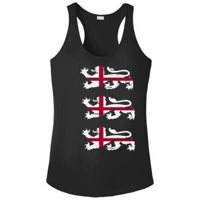 England Euro 21 English Lions Soccer Fan Flag Ladies PosiCharge Competitor Racerback Tank