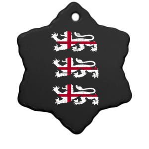 England Euro 21 English Lions Soccer Fan Flag Ceramic Star Ornament