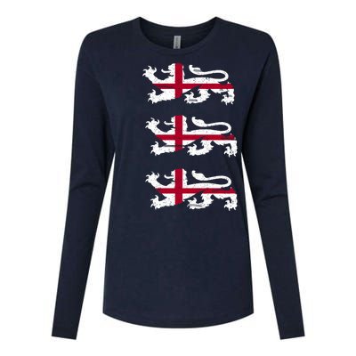 England Euro 21 English Lions Soccer Fan Flag Womens Cotton Relaxed Long Sleeve T-Shirt