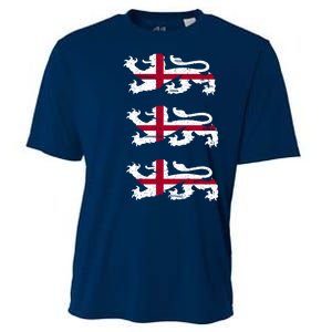 England Euro 21 English Lions Soccer Fan Flag Cooling Performance Crew T-Shirt