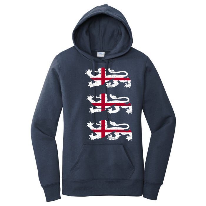 England Euro 21 English Lions Soccer Fan Flag Women's Pullover Hoodie