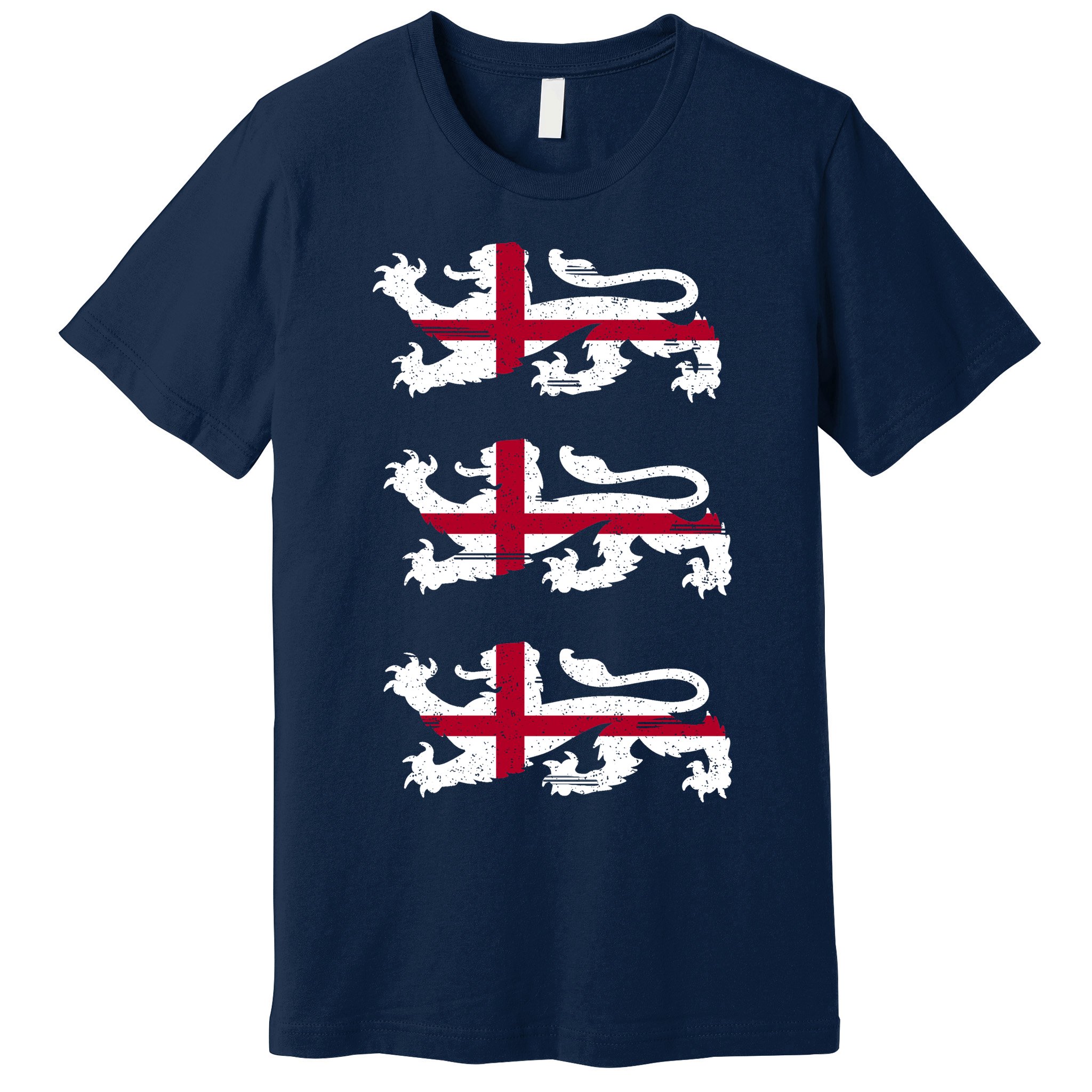 England Euro 21 English Lions Soccer Fan Flag Premium T-Shirt