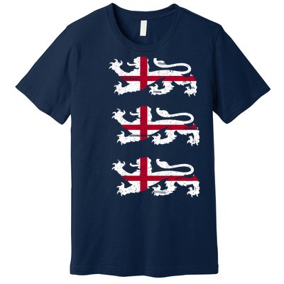 England Euro 21 English Lions Soccer Fan Flag Premium T-Shirt