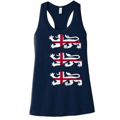 England Euro 21 English Lions Soccer Fan Flag Women's Racerback Tank