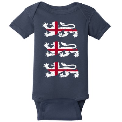 England Euro 21 English Lions Soccer Fan Flag Baby Bodysuit