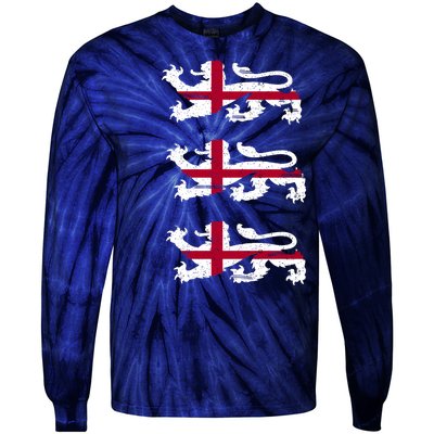 England Euro 21 English Lions Soccer Fan Flag Tie-Dye Long Sleeve Shirt