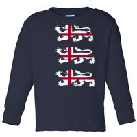 England Euro 21 English Lions Soccer Fan Flag Toddler Long Sleeve Shirt