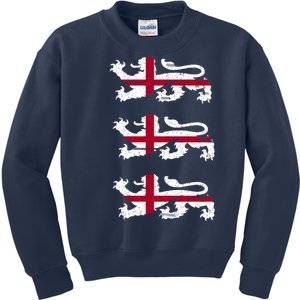 England Euro 21 English Lions Soccer Fan Flag Kids Sweatshirt