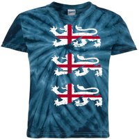 England Euro 21 English Lions Soccer Fan Flag Kids Tie-Dye T-Shirt