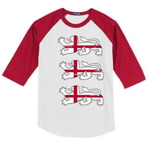 England Euro 21 English Lions Soccer Fan Flag Kids Colorblock Raglan Jersey