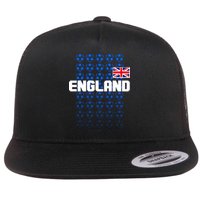 England Flag Soccer Ball Futbol Pattern Flat Bill Trucker Hat