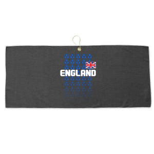 England Flag Soccer Ball Futbol Pattern Large Microfiber Waffle Golf Towel