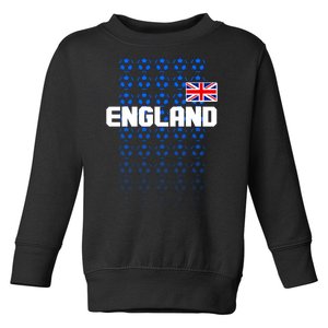 England Flag Soccer Ball Futbol Pattern Toddler Sweatshirt