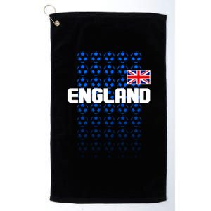 England Flag Soccer Ball Futbol Pattern Platinum Collection Golf Towel