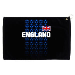 England Flag Soccer Ball Futbol Pattern Grommeted Golf Towel