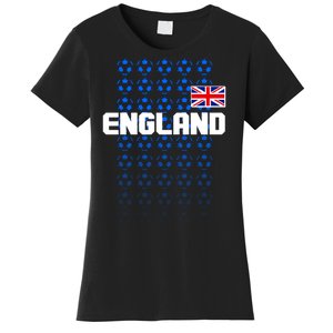 England Flag Soccer Ball Futbol Pattern Women's T-Shirt