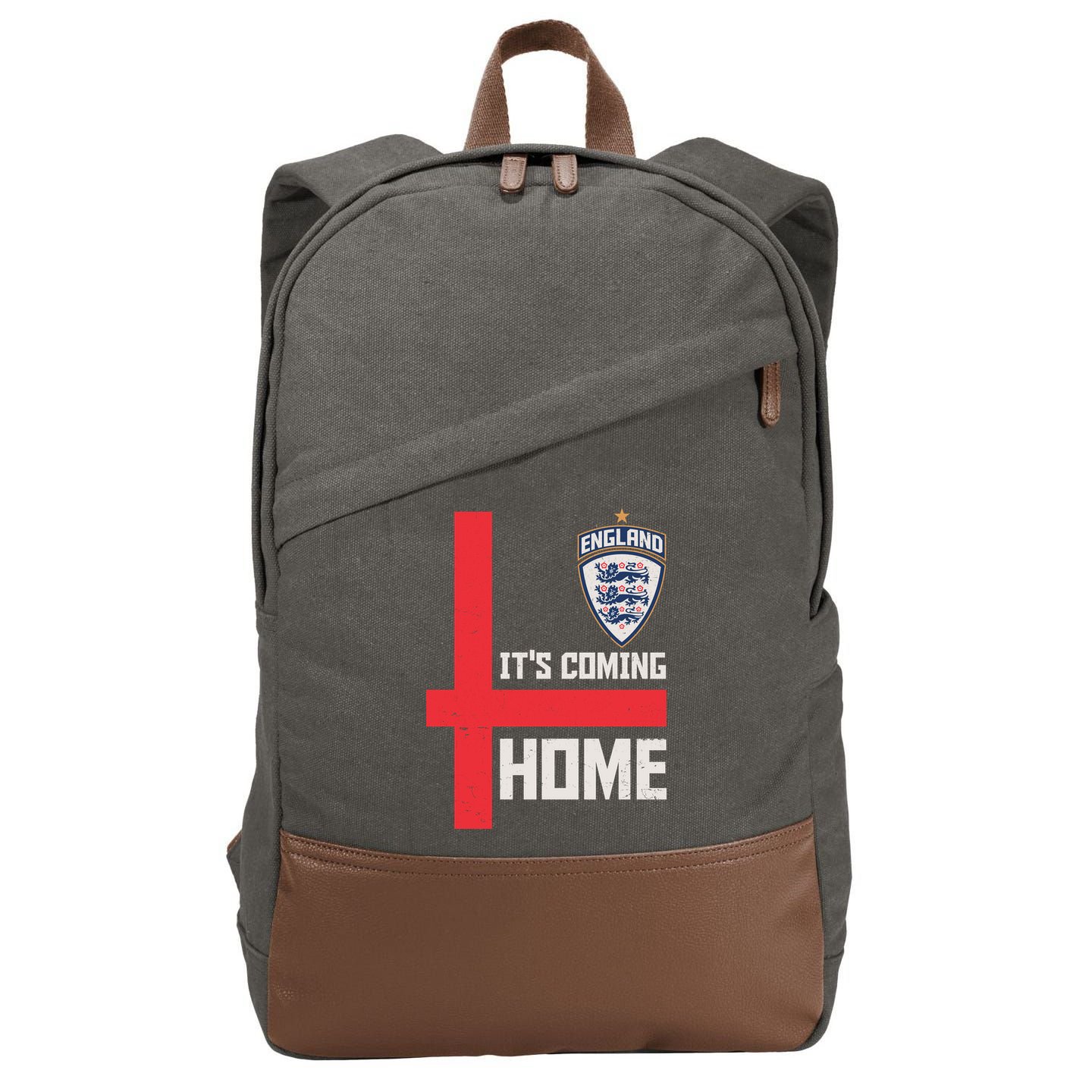 England It's Coming Home Soccer Jersey Futbol Cotton Canvas Backpack