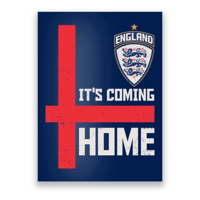 England It's Coming Home Soccer Jersey Futbol Poster