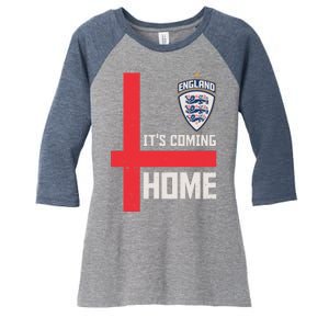 England It's Coming Home Soccer Jersey Futbol Women's Tri-Blend 3/4-Sleeve Raglan Shirt