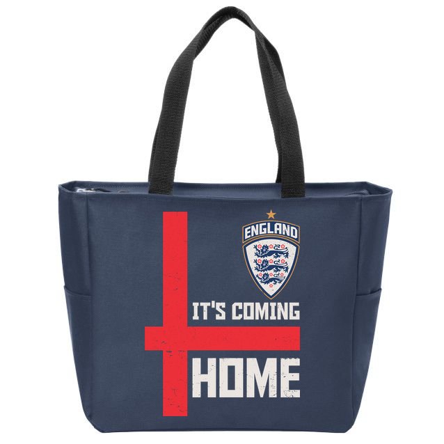 England It's Coming Home Soccer Jersey Futbol Zip Tote Bag