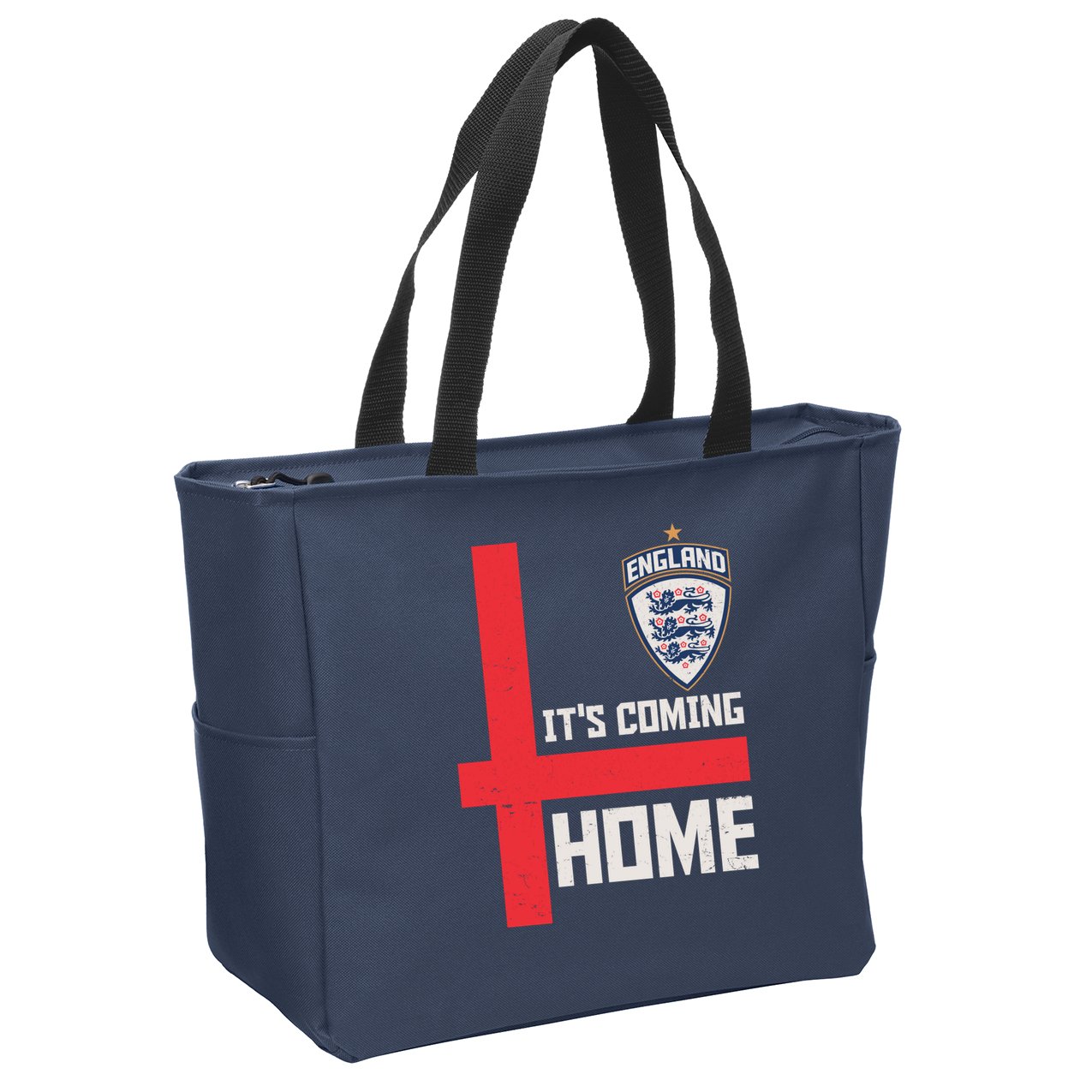 England It's Coming Home Soccer Jersey Futbol Zip Tote Bag