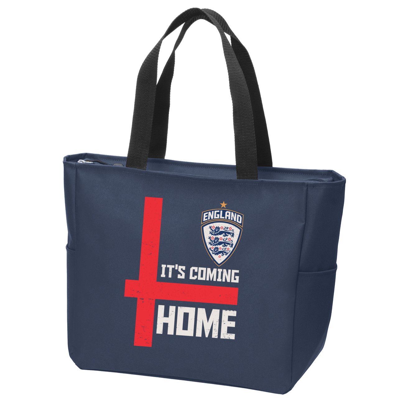 England It's Coming Home Soccer Jersey Futbol Zip Tote Bag