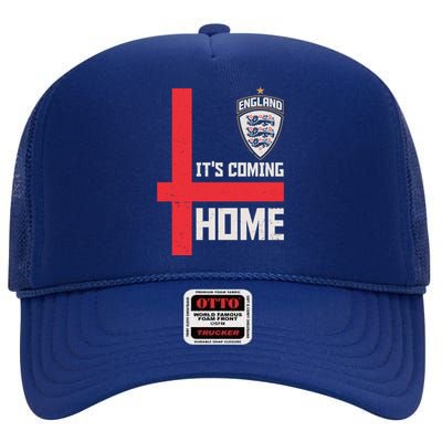 England It's Coming Home Soccer Jersey Futbol High Crown Mesh Back Trucker Hat