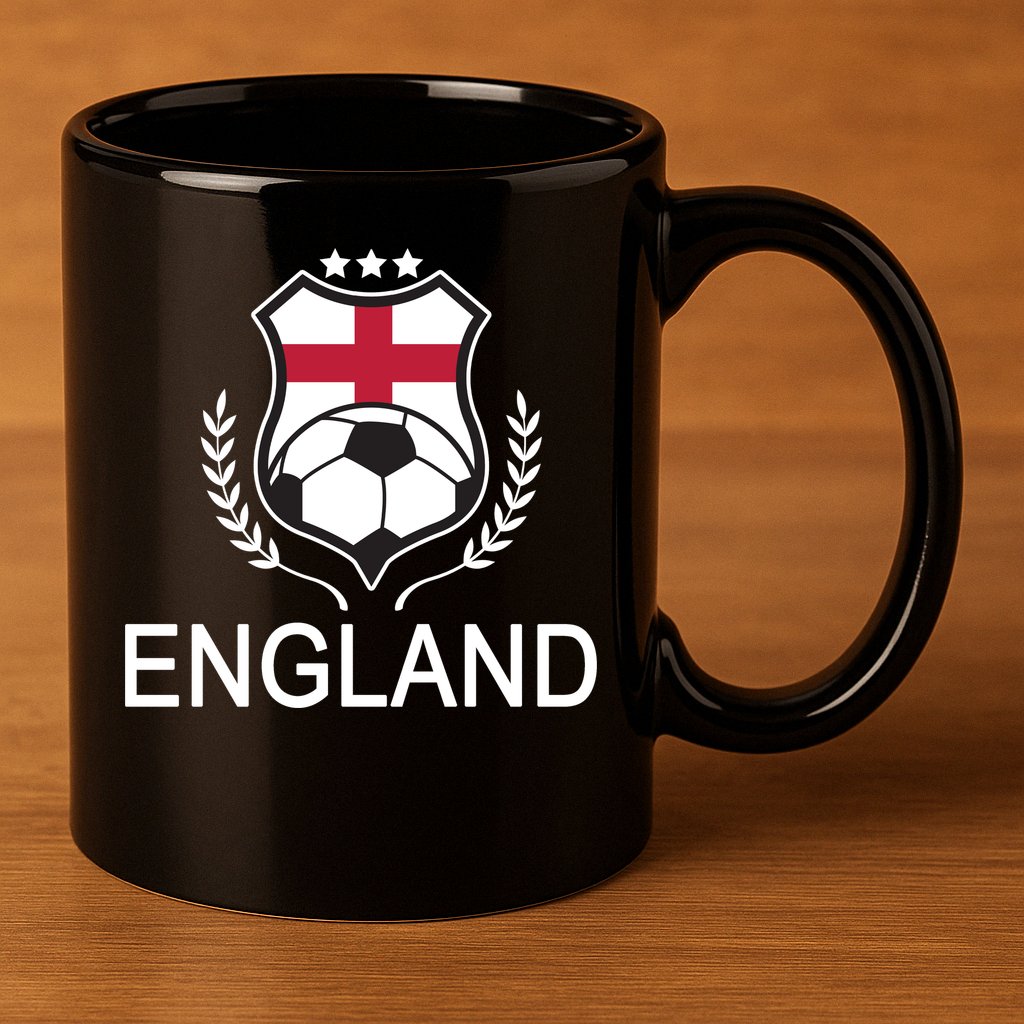 England Soccer English Flag 11oz C Handle Ceramic Mug