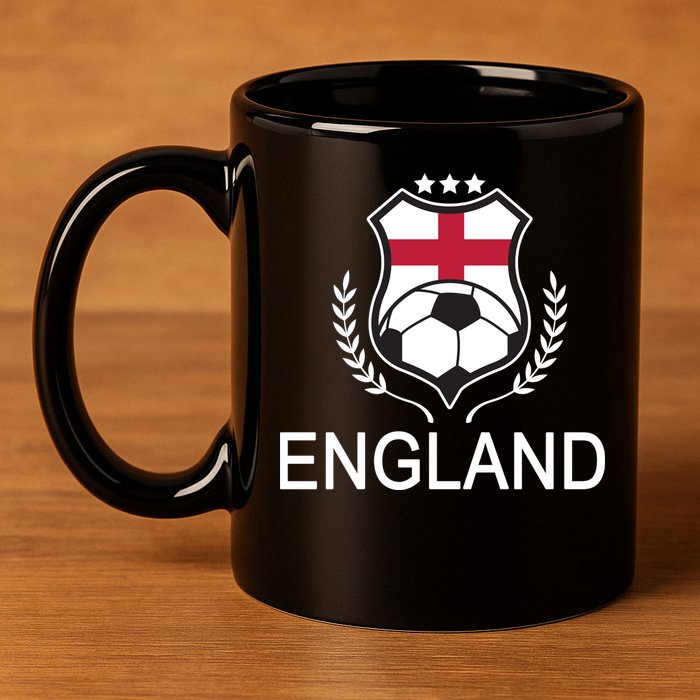 England Soccer English Flag 11oz C Handle Ceramic Mug