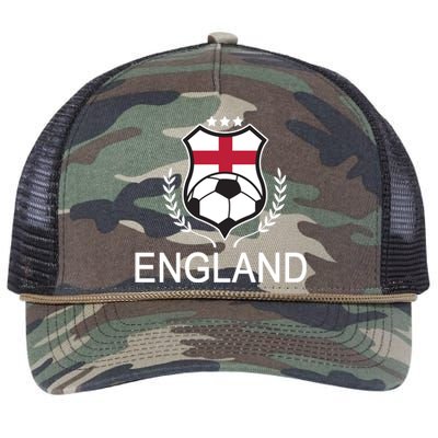 England Soccer English Flag Retro Rope Trucker Hat Cap