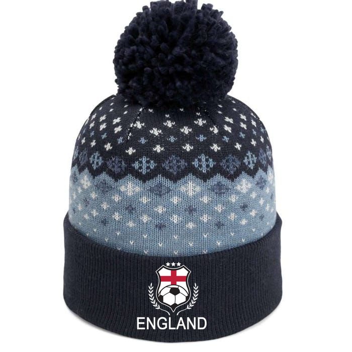 England Soccer English Flag The Baniff Cuffed Pom Beanie