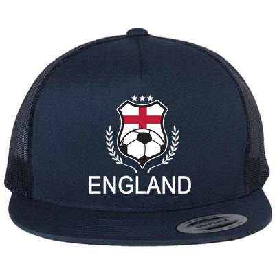 England Soccer English Flag Flat Bill Trucker Hat